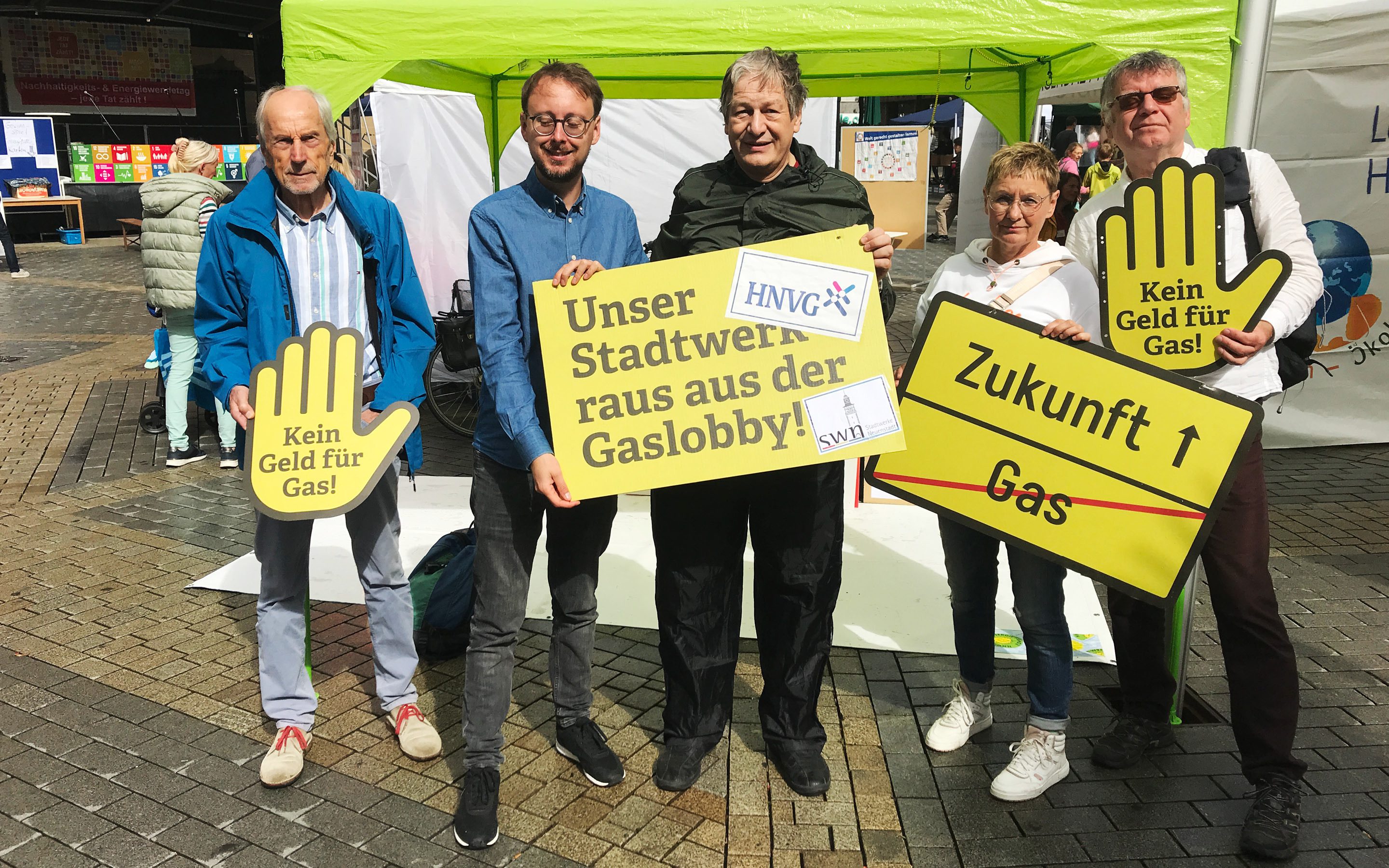 Aktion Stadwerke raus aus der Gaslobby Bündnis Energiewende Heilbronn