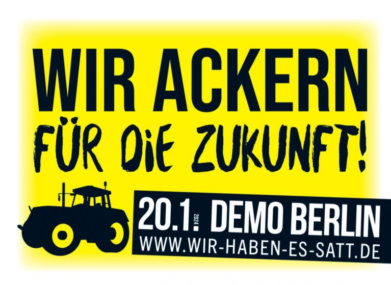 Am 20.1. findet in Berlin die Wir haben es satt Demo statt.