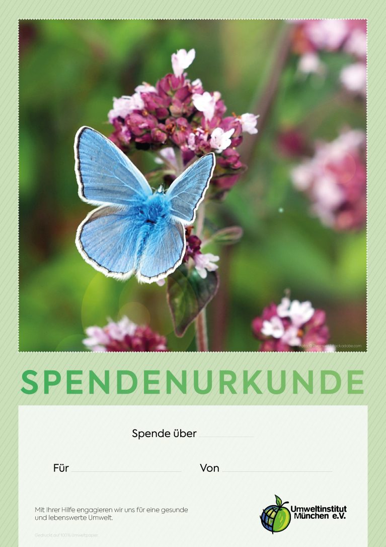 spendenurkunden ohne eurozeichen schmetterling